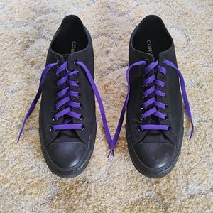 *EUC* CONVERSE BLACK SNEAKERS men's size 10 women's size 12